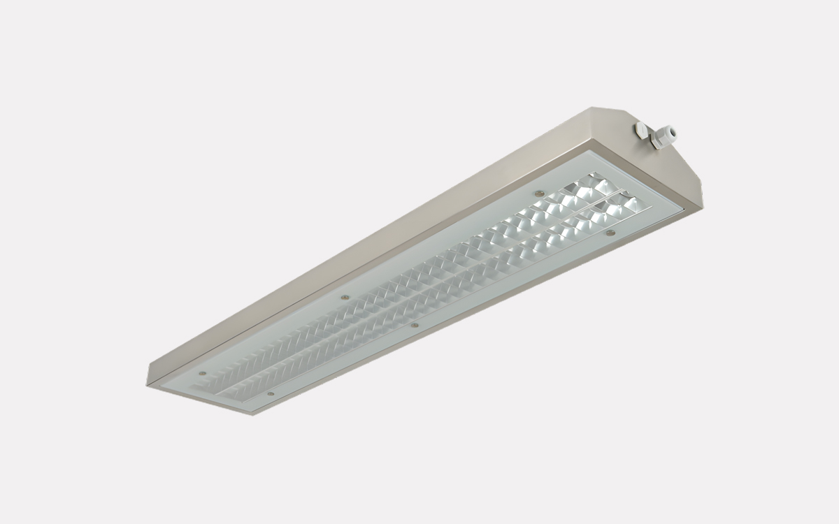 Acid-Proof Linear Surface-Mounted LED Fixture for Corrosive Conditions in the Food Industry
