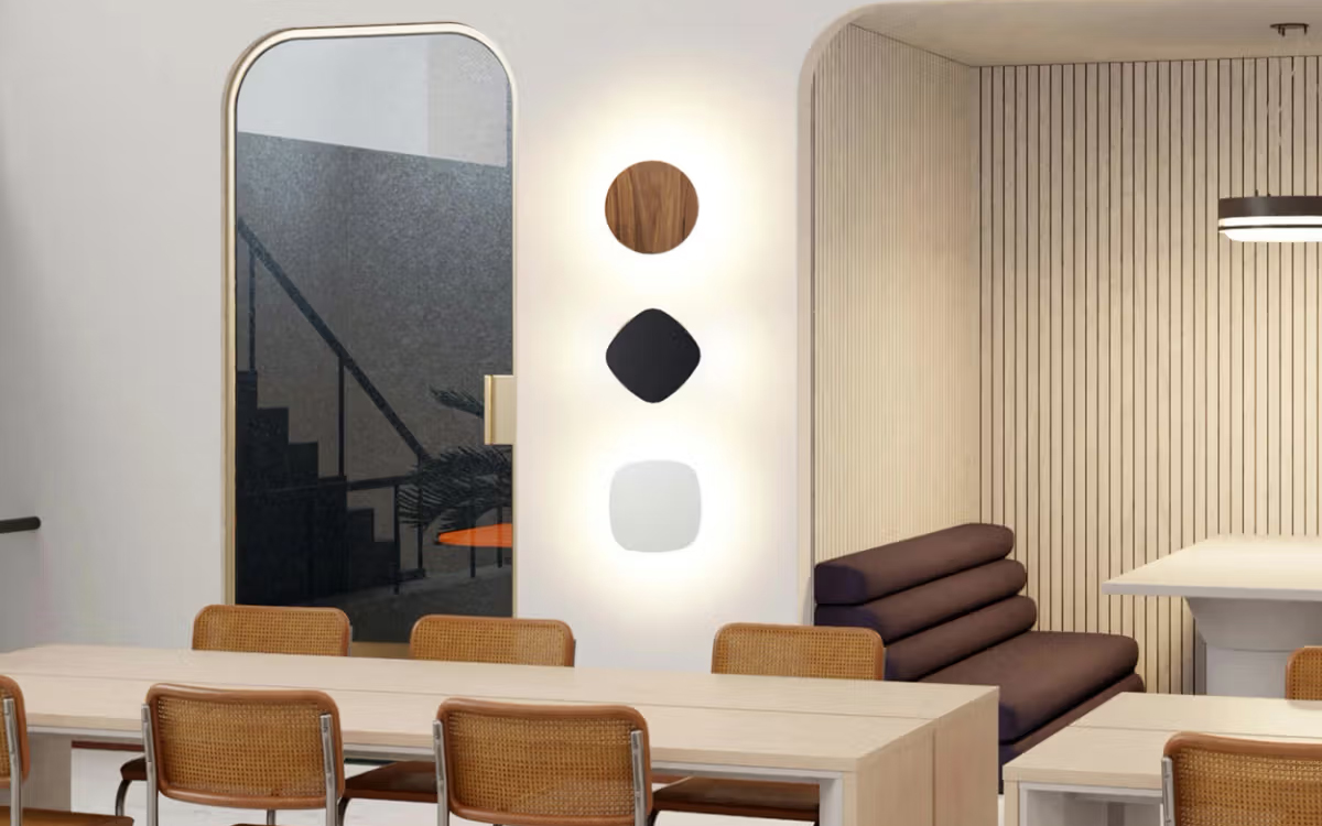 ADA Compliant LED Wall Sconce with Sustainably Harvested Solid Wood Shade and Soft Diffused Halo of Light