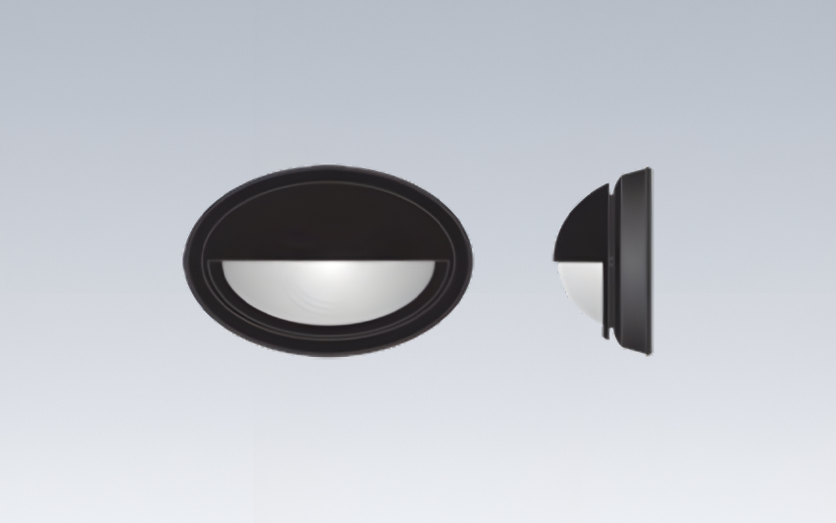 ADA Compliant Oval LED Wall Sconce with Eyelid Shield for Corridors, Walkways, Entryways, and High Abuse Areas