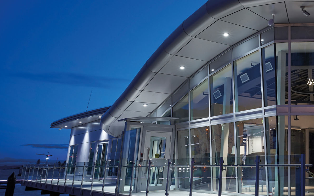 Adjustable Outdoor Recessed Downlight for Canopies, Soffits, Covered Walkways and Entrances