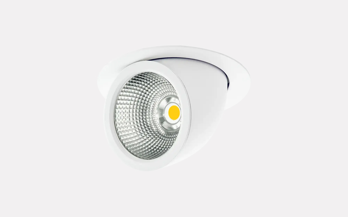 Adjustable Recessed LED Accent Spotlight with 355° Azimuth and 85° Tilt for Commercial Interiors