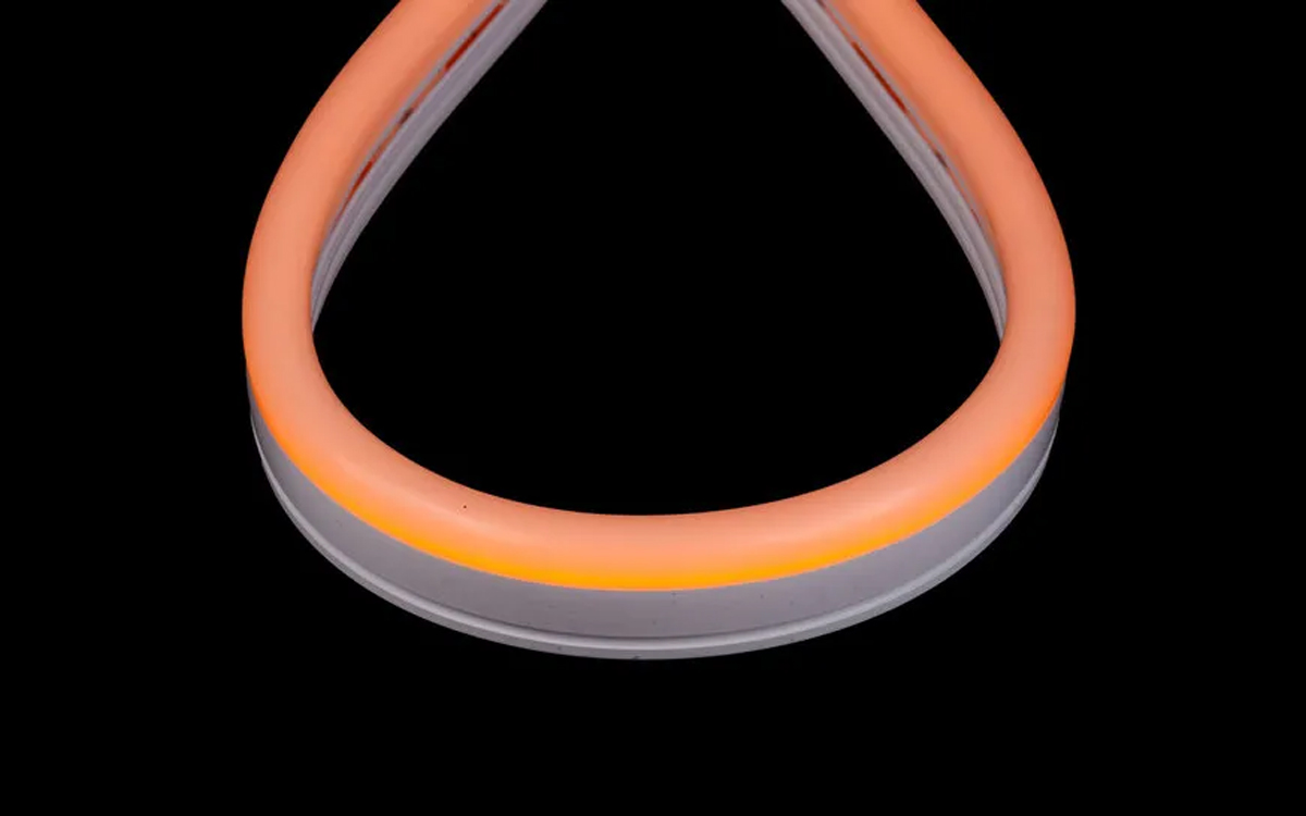Amber LED Neon Flex Strip with Factory-Sealed IP65 Ends for Outdoor and Indoor Installations