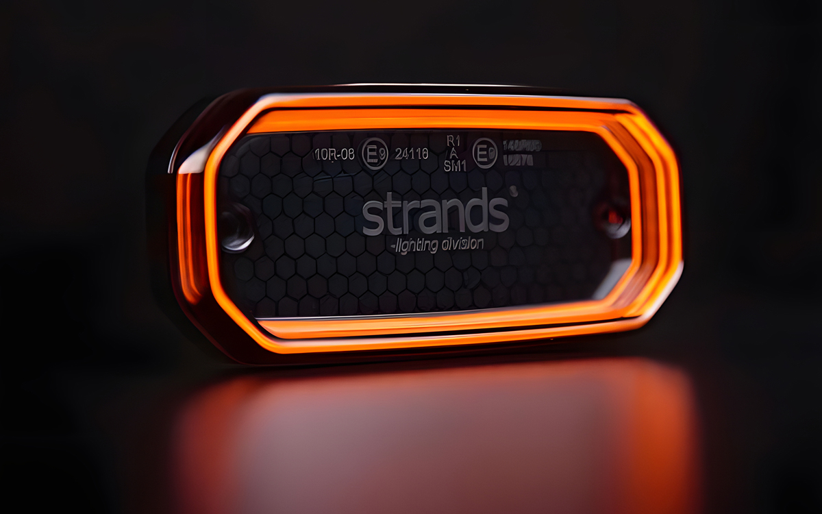 Amber LED Side Marker Light with Dark Lens for Trucks and Trailers