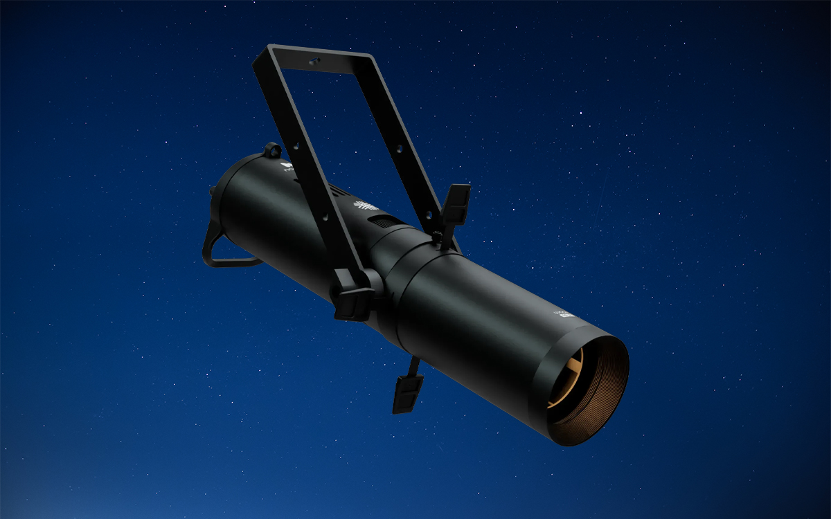 Architectural LED Spotlight with Adjustable Zoom Lenses, Gobo Slot Integration, and DMX512/RDM Addressing