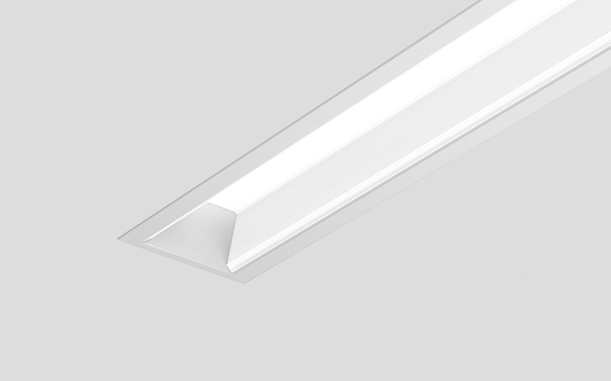 Architectural Linear Recessed Ceiling Light with Lutron, DALI, DMX, PoE and Smart Building Compatibility