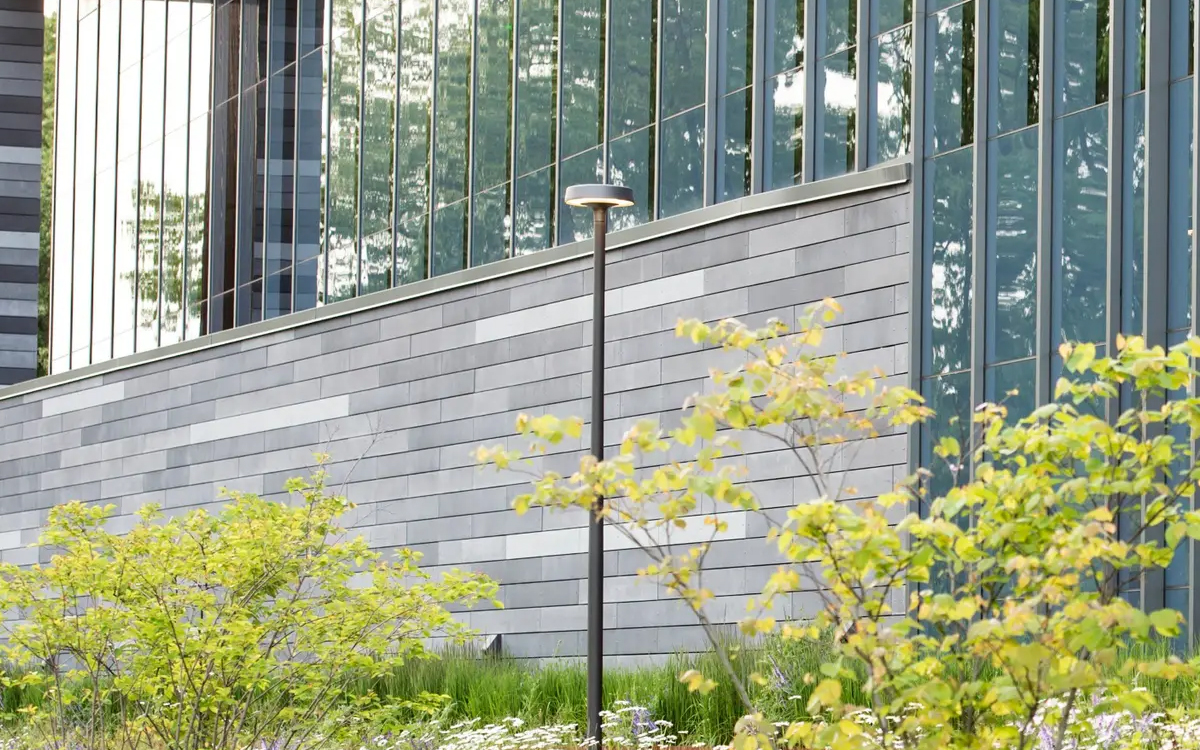 Architectural Outdoor Post Top LED Area Light for Urban Pathways, Entrances, and Public Spaces