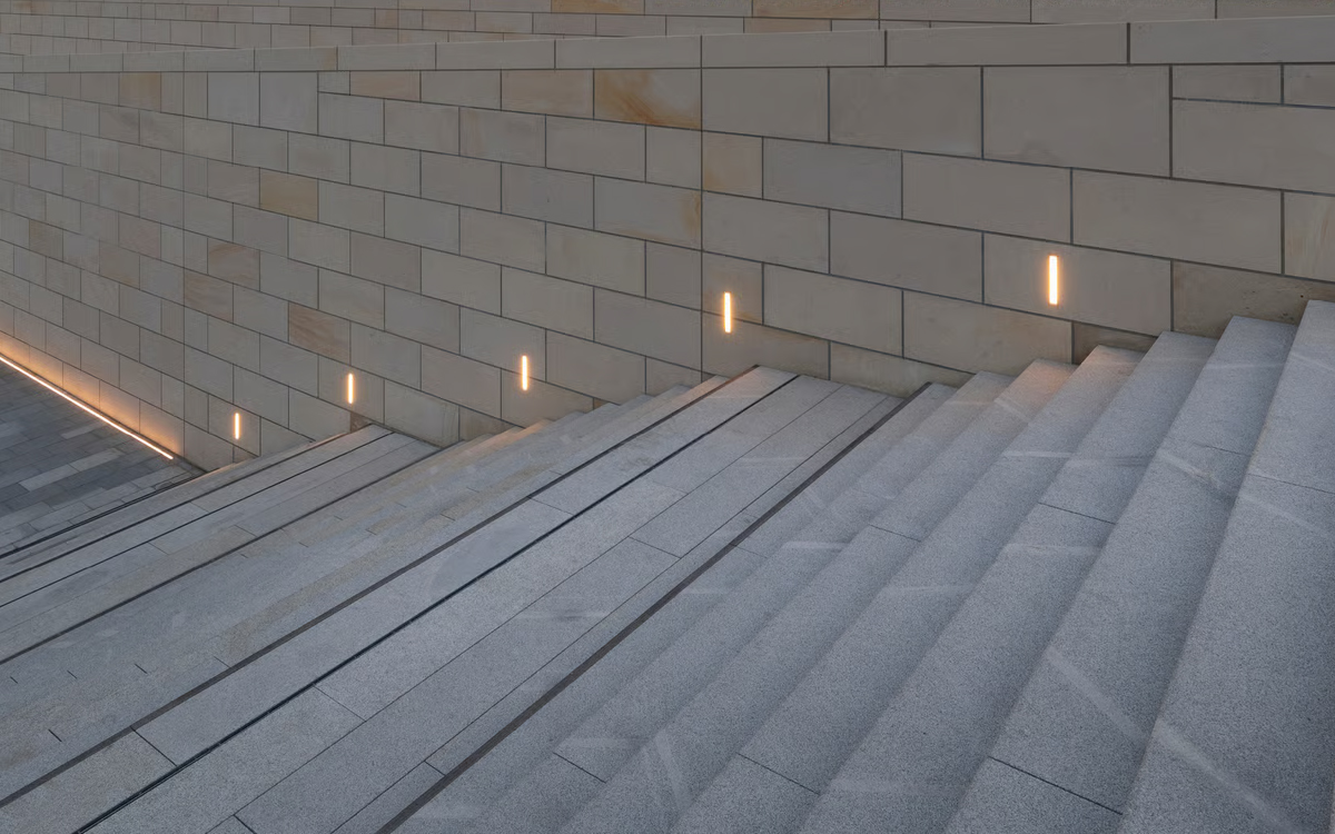 Architectural Recessed Step and Wall Light for Indoor and Outdoor Installation