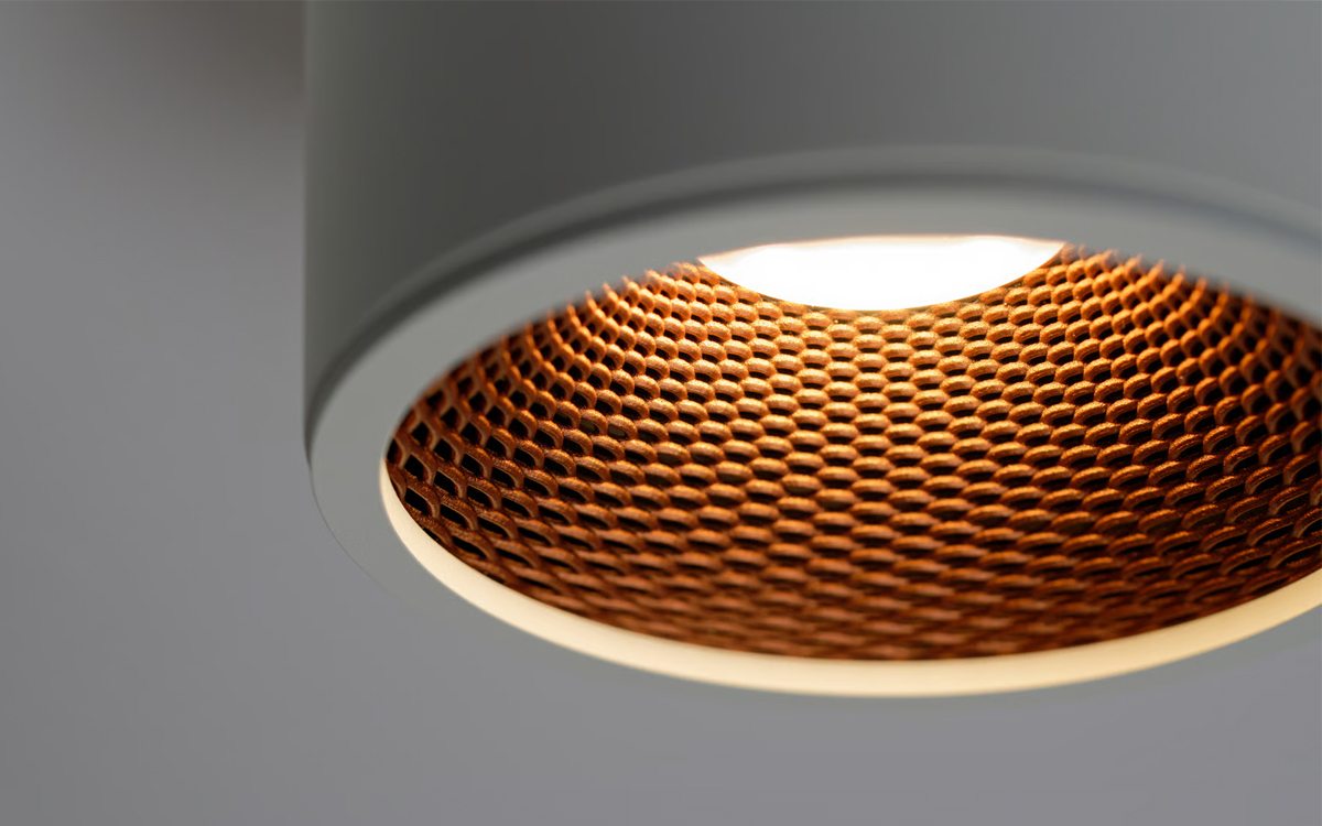 Architectural Surface Mounted LED Cylinder Downlight with Conical Mesh Glare Reduction