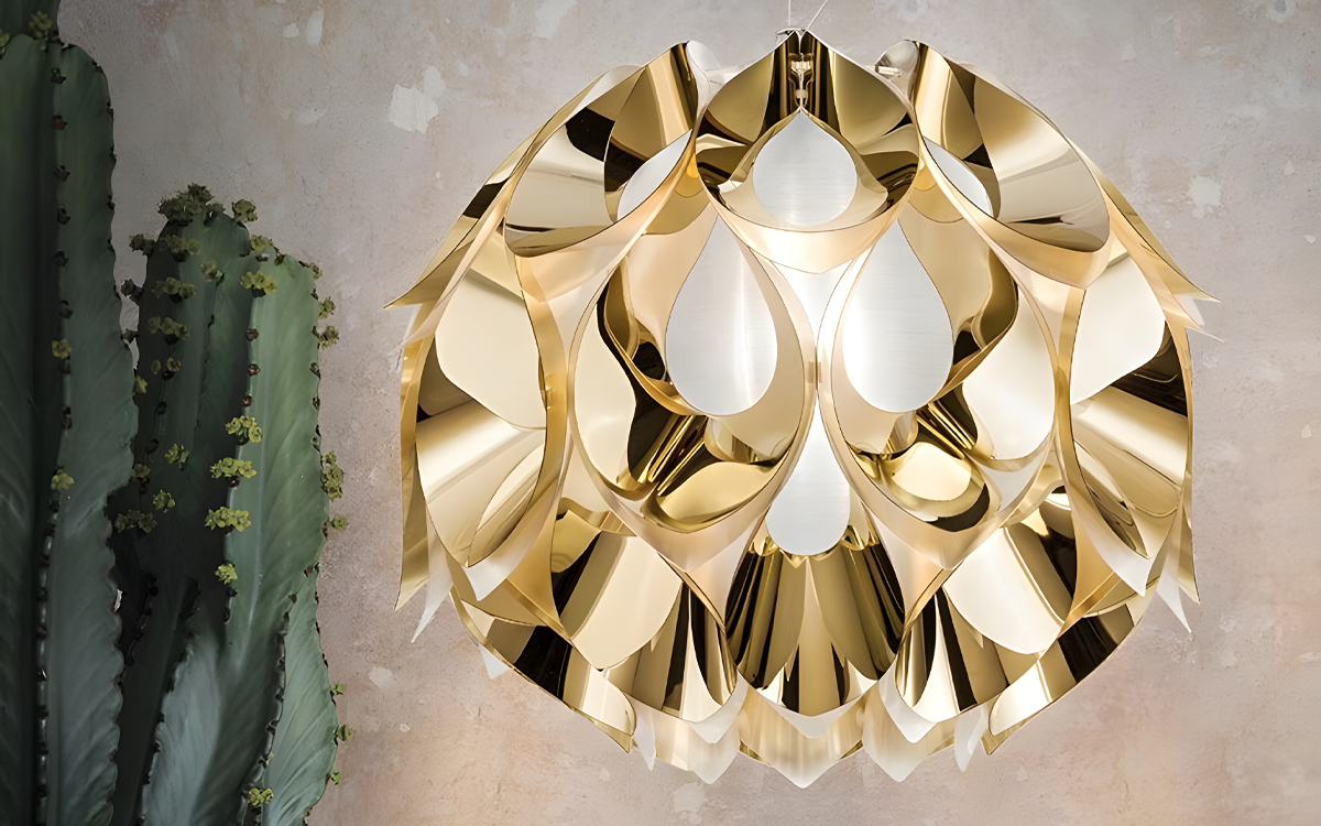 Artistic Chandelier Light with Innovative Aluminum Vaporization Finish and Dynamic Light Reflection