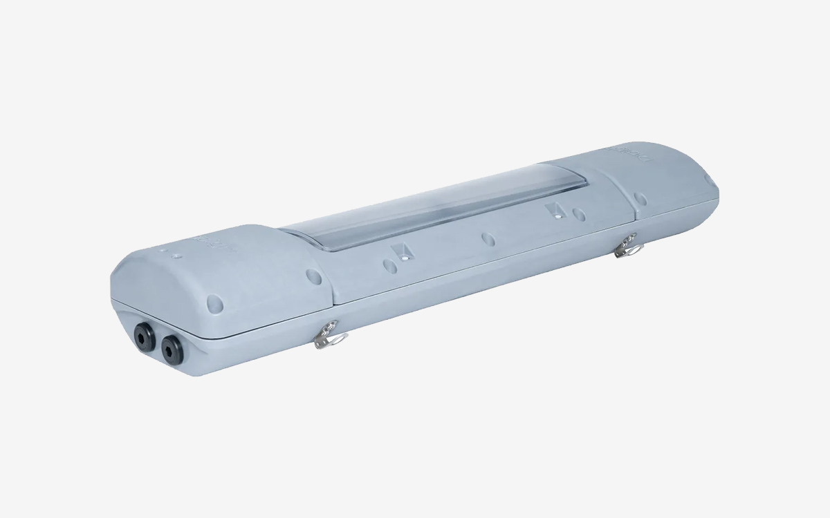 ATEX/IECEx Hazardous Location GRP Industrial Light Fixture for Dusty, Wet, and Explosive Atmospheres