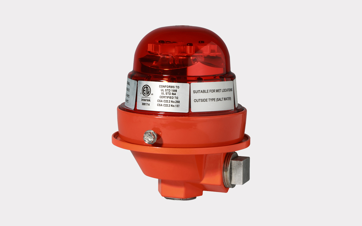 ATEX/IECEx Low Intensity Red LED Obstruction Side Marker Light for Hazardous Class I Division 2 Areas