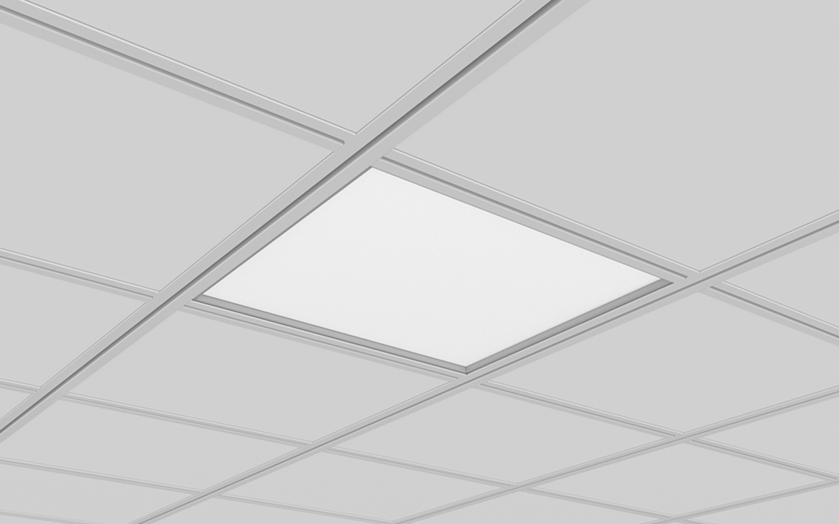 Axis Armstrong TrayFit LED Panel Light for DynaMax Structural Grid Systems with POE and Smart Building System Drivers