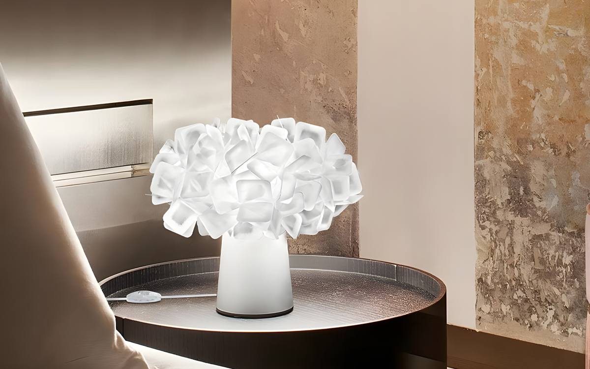 Bedside Table Lamp with Sculptural Design and Natural Light Diffusion for Elegant Interiors