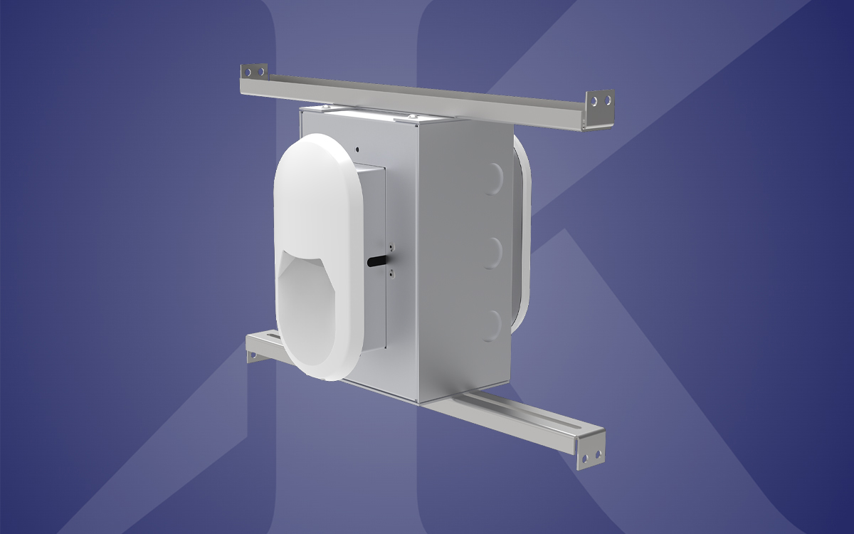 Behavioral Health Thru-the-Wall Nightlight with Ligature-Resistant Trim, 0-10V Dimming, Anti-Pixelation Film