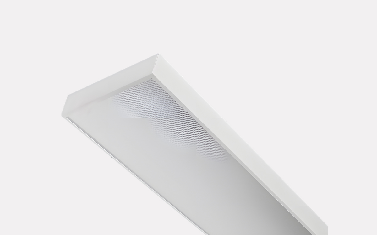 Bi-Directional Suspended Linear LED Wraparound Light with Glare Control Optic for Schools, Offices, and Institutional Applications
