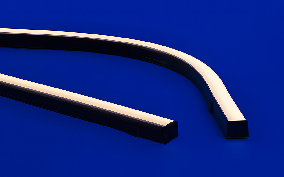 Black Flexible Side-Bend LED Neon Strip Lights for Indoor and Outdoor Architectural Lighting