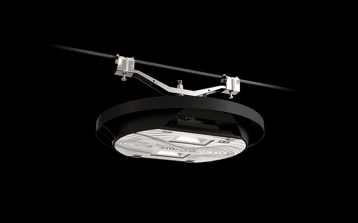 Catenary Mounted LED Street Light for City Streets, Pedestrian Areas, and Open Public Spaces with Smart Ready Integration