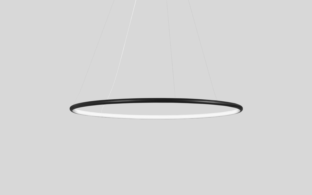 Circular Aluminum Profile LED Pendant Light with Dimmable DSI/DALI Driver and Opal Diffuser