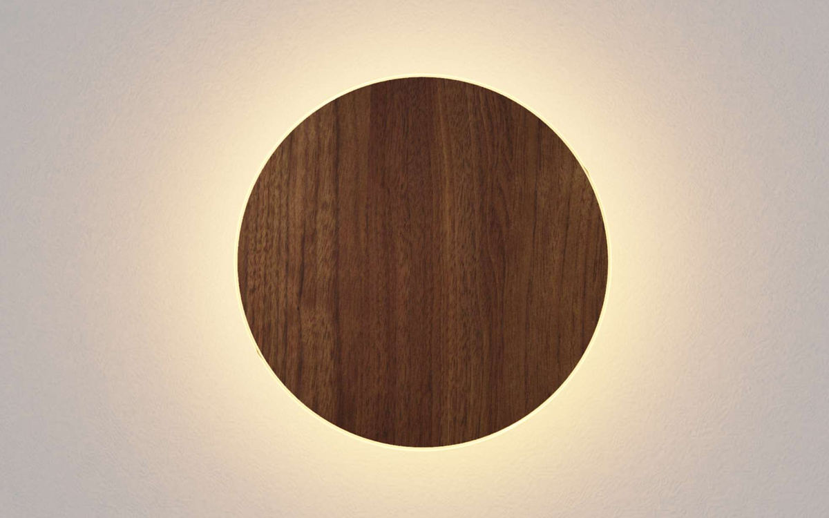 Circular Wall Sconce with Artistic Paintable Face Plate for Indoor and Outdoor Spaces