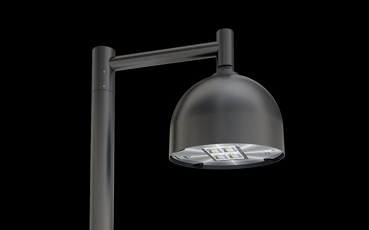 Classic Urban LED Street Light for Parks Squares and Residential Areas with Asymmetrical Optical Configurations