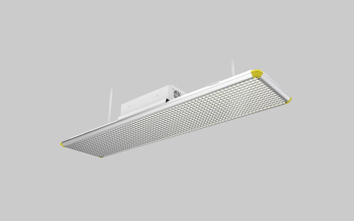Classroom LED Pendant Light with Integrated Air Sterilization Module and Prismatic Anti-Glare Design