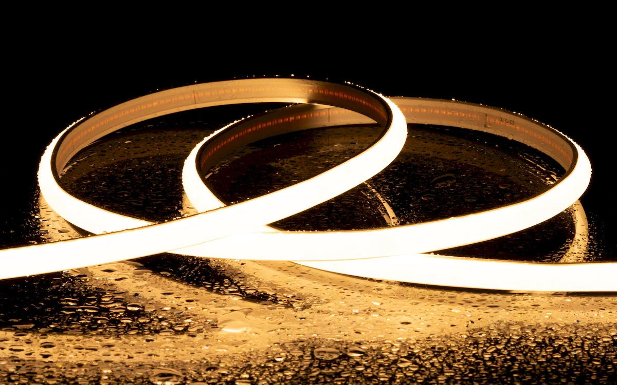 COB LED Strip Light with UV-Resistant Encasing for Indoor and Outdoor Use