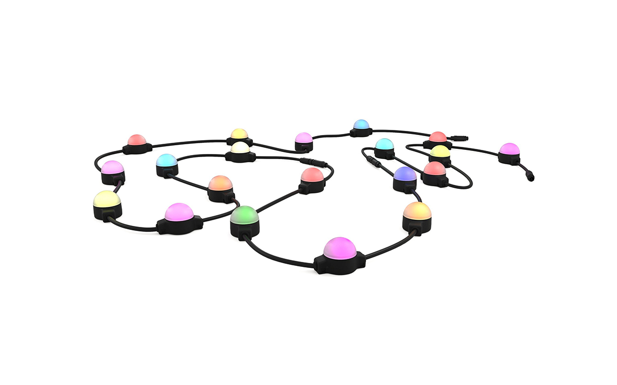 Color-Changing Direct-View RGBW LED Pixel Strands for Media Facades and Architectural Lighting