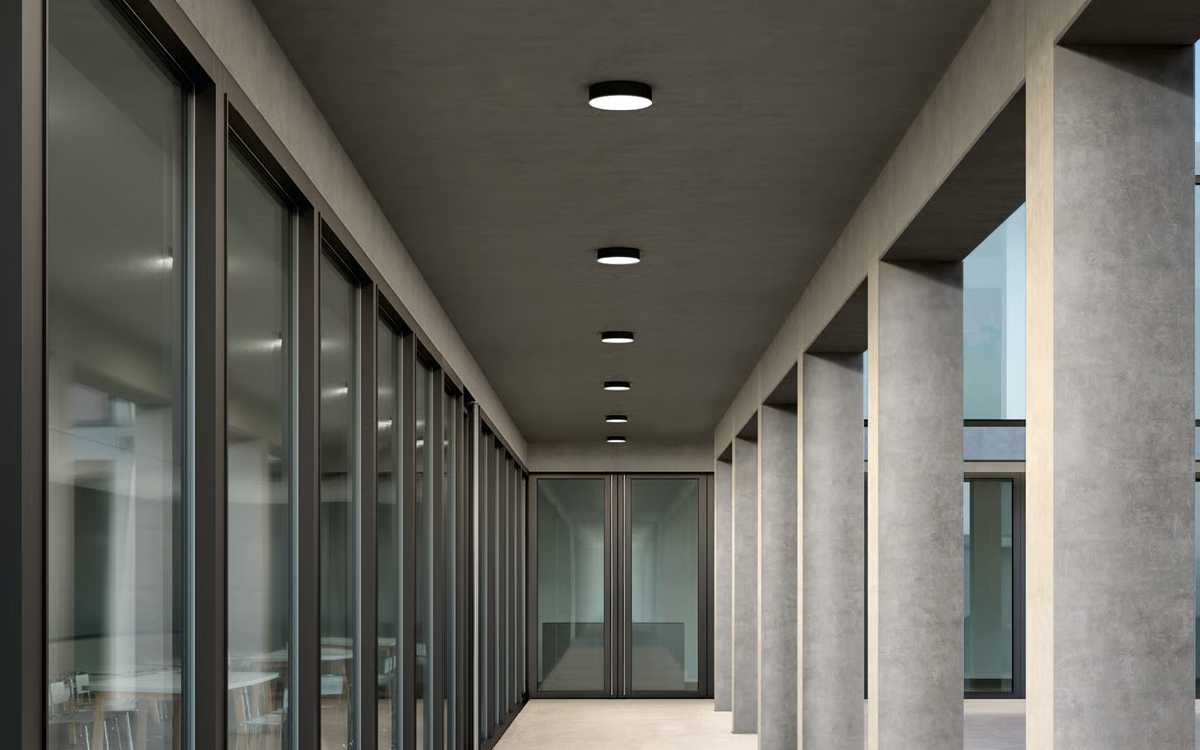 Compact Form Factor LED Luminaires for Ceiling and Wall with High Luminous Efficacy