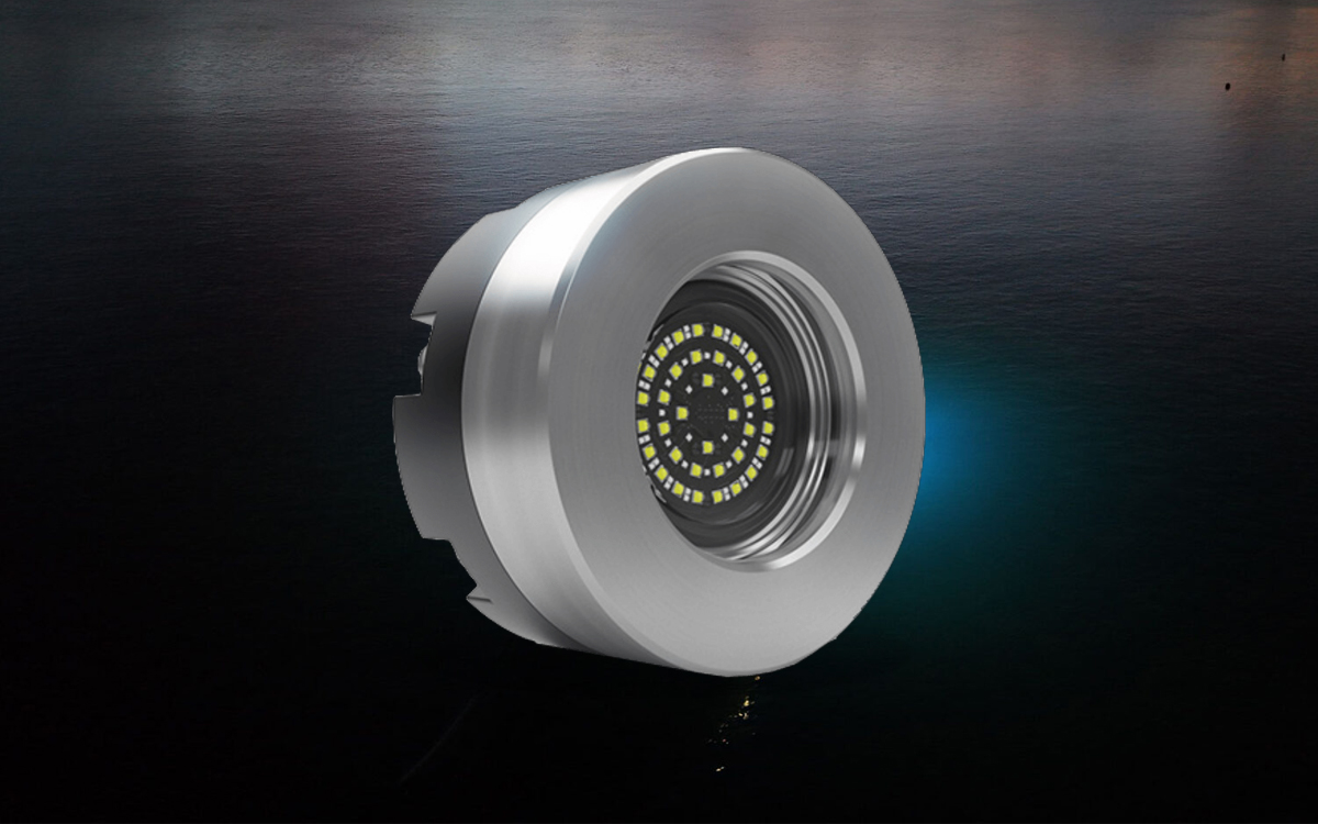 Compact Underwater LED Light for Marine Tanks, Bulbous Bows, and Confined Hull Areas