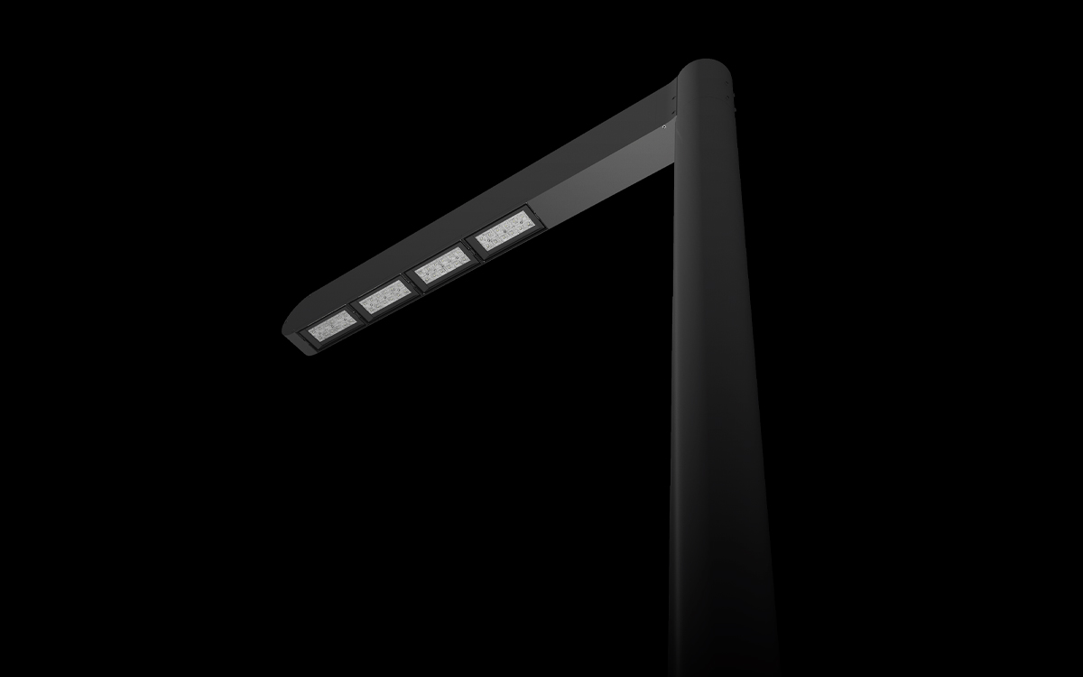 Contemporary Architectural LED Street Light with Minimalist Design, Precision Optics, and Smart Lighting Control for Modern Urban Environments