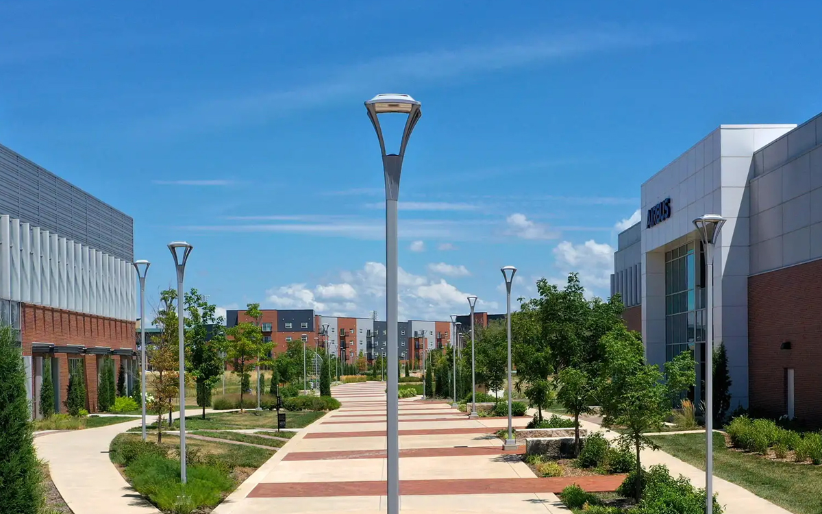 Contemporary LED Post-Top Light for Commercial, Institutional, and Municipal Spaces
