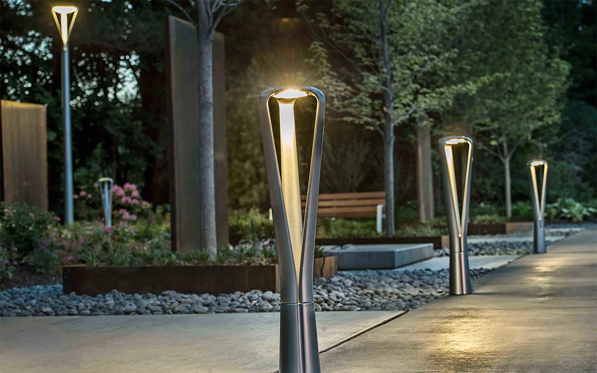 Contemporary Pedestrian LED Path Lighting Fixture for Public and Commercial Outdoor Spaces