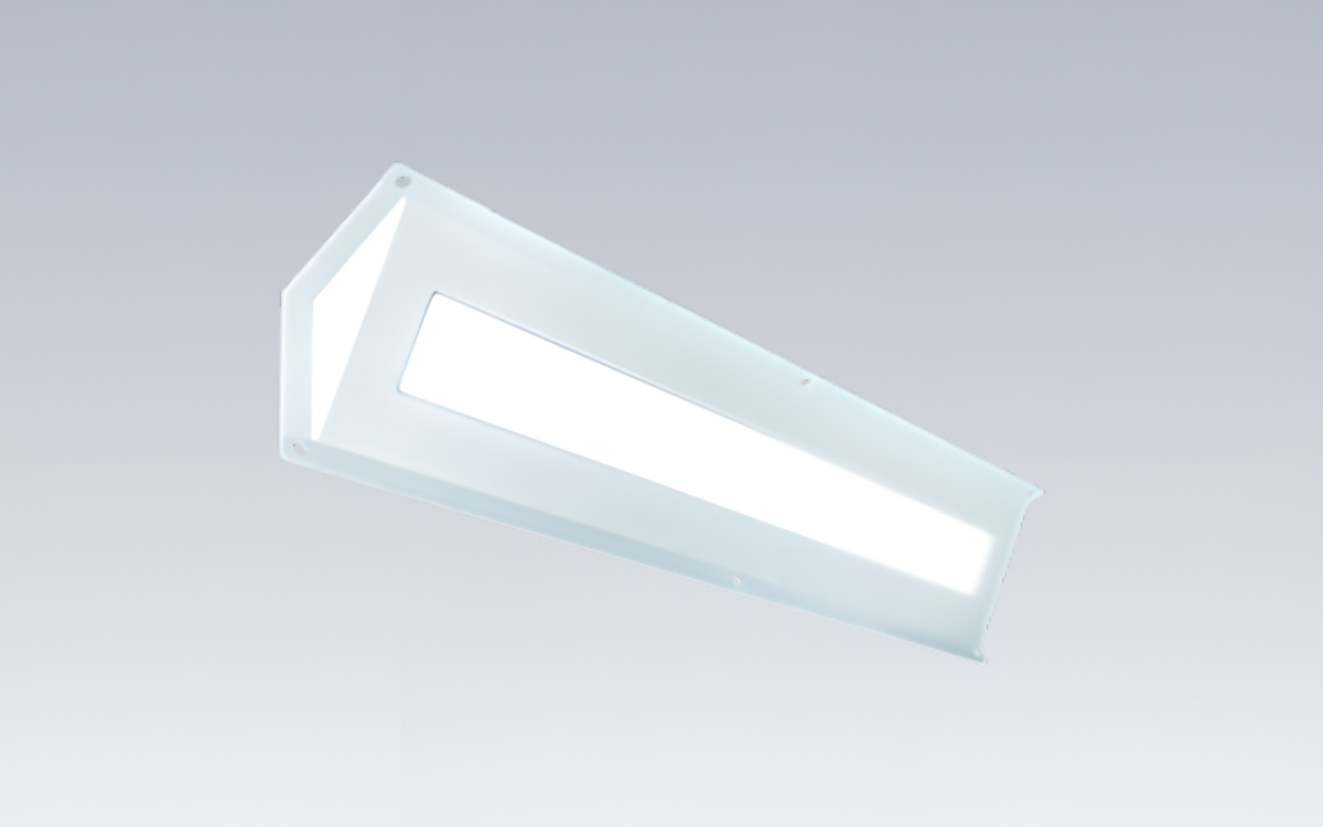 Corner Mount LED Ceiling Light with Tamper Resistant Door-Free Design for Correctional Facilities