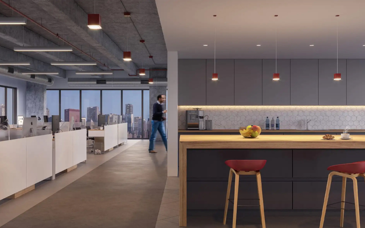 Cuboid LED Pendant Light with 0-10V, DALI, DMX, and Lutron Dimming Controls
