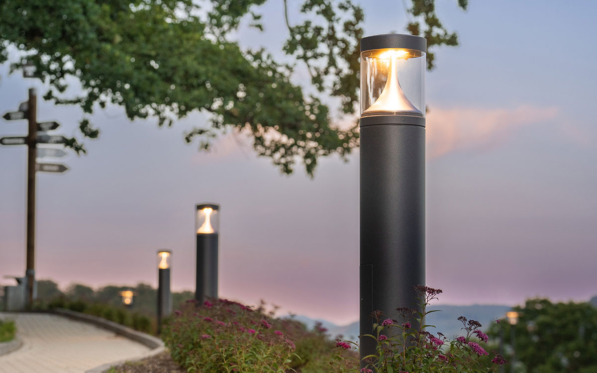 Cylindrical LED Bollard Light for Pedestrian Zones, Parks, and Residential Pathways
