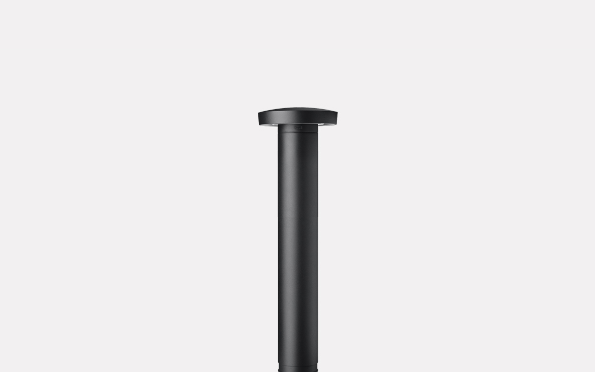 DALI-Controlled Outdoor LED Bollard Fixture with Symmetric and Asymmetric Beam Options