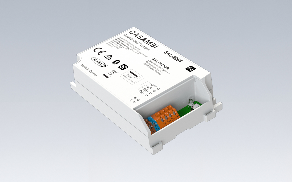 DALI Network Controllers for Hybrid Lighting Applications with Bluetooth Mesh Technology for Extended Communication Range