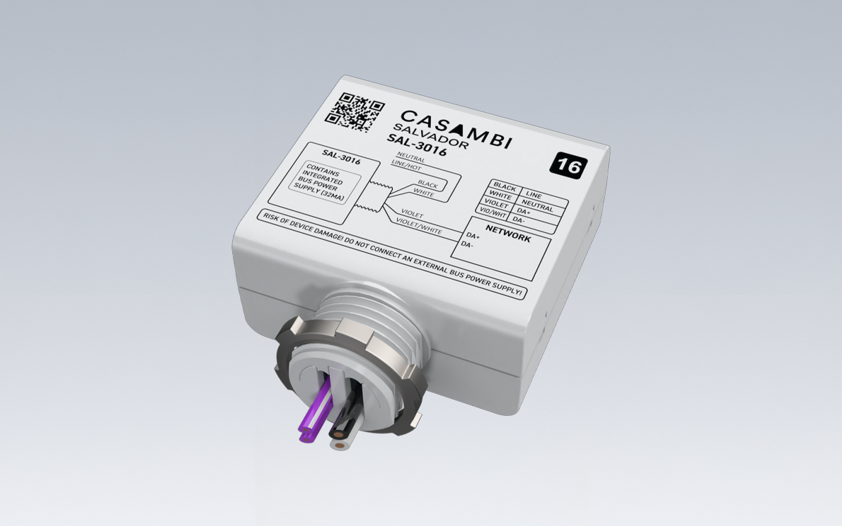 DALI Network Controllers for Integration of Wired LED Luminaires into Casambi Wireless Networks