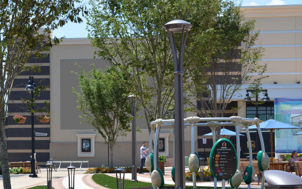 Dark-Sky Compliant LED Post Top Light for Pedestrian Pathways, Public Parks, and Urban Plazas