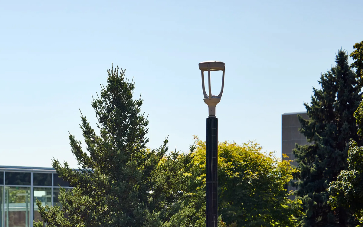 Dark Sky Compliant Solar Post Top Light for Streets, Parks, and Transit Areas