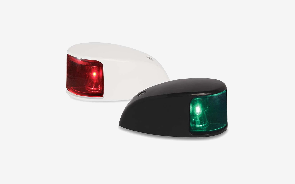 Deckmount Port and Starboard Marine Navigation Light with 2NM Visibility for Commercial Fishing and Leisure Boats
