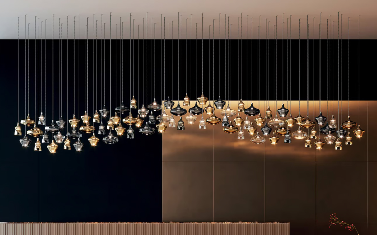 Decorative Glass LED Pendant Light for Hotels, Restaurants, and Contemporary Residential Interiors