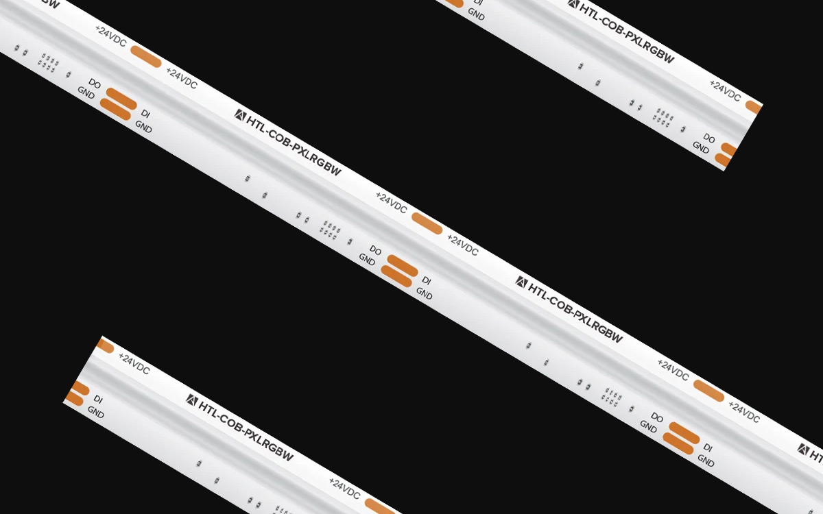 Digital Pixel COB LED Strip Light with Individually Addressable RGBW Pixels for Dynamic Lighting Effects