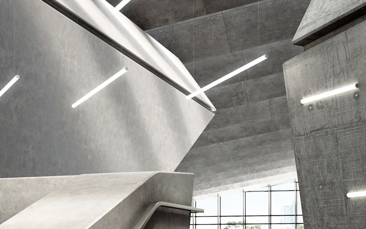 Dimmable and DALI-Controllable Linear Pendant Light for Offices, Retail, and Public Spaces