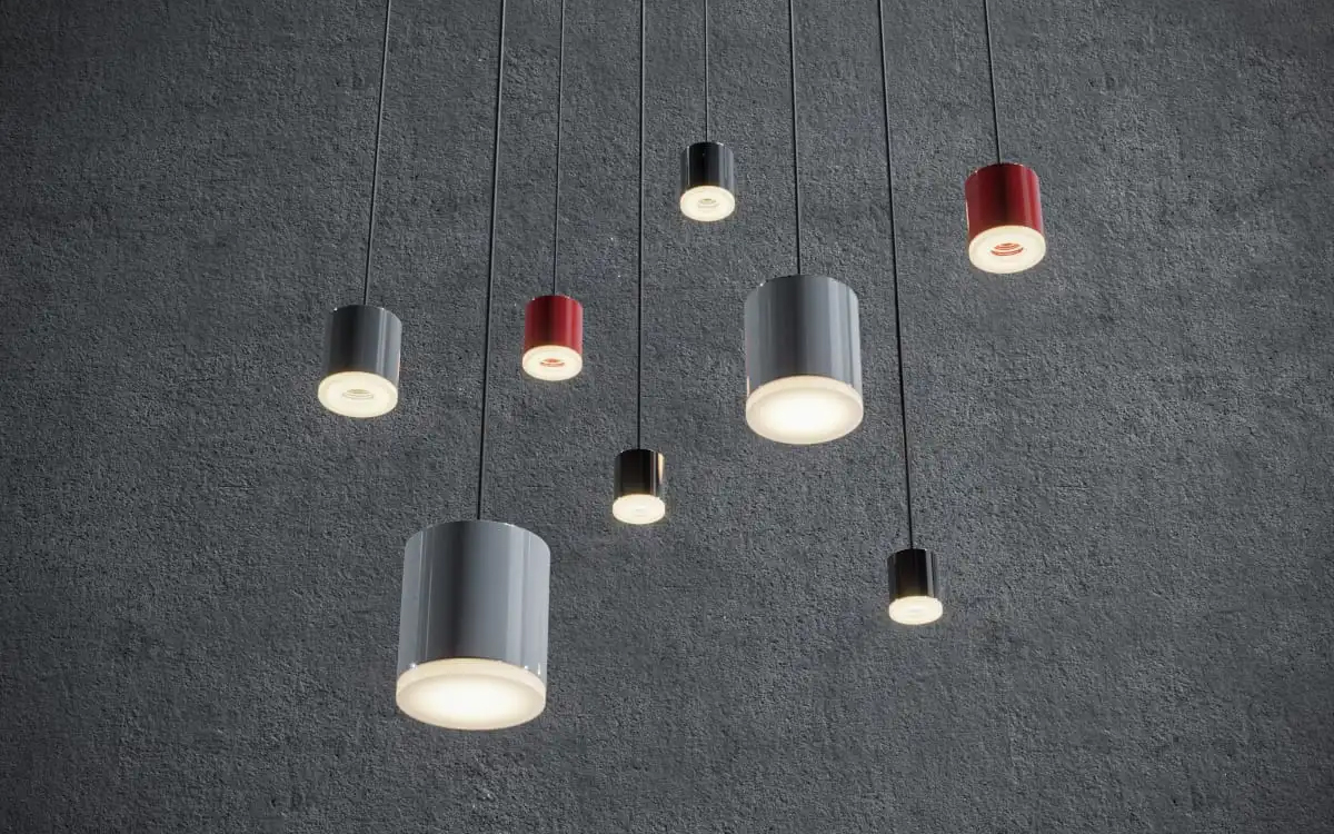 Dimmable Cylinder LED Pendant Light with Beam Shaping, Glow Ring and High Efficacy
