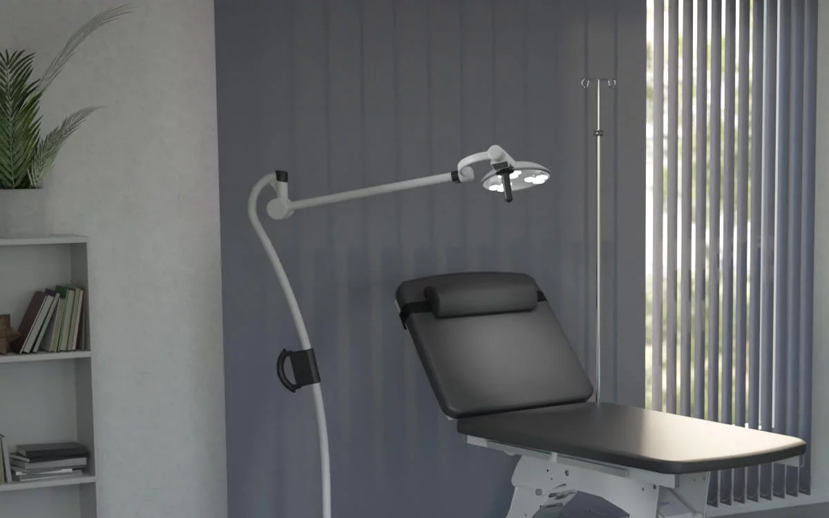 Dimmable LED Examination Light with Shadow-Free Optical Performance for Treatment and Procedure Rooms