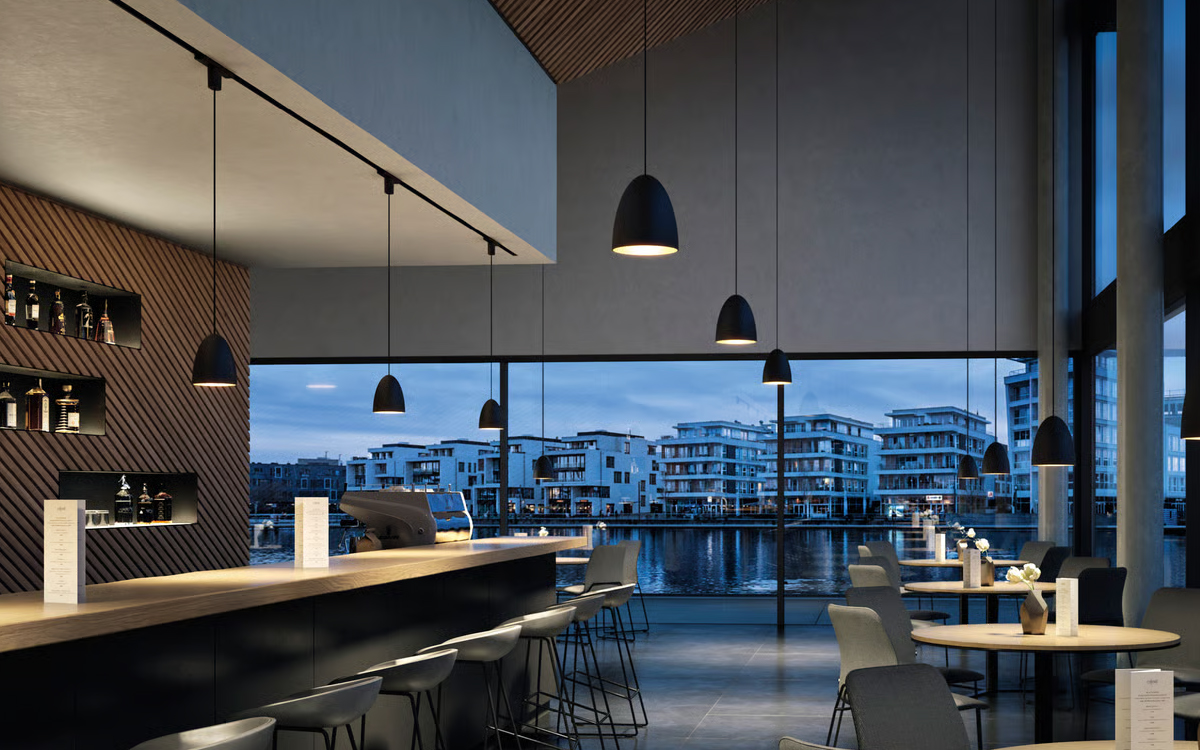 Dimmable LED Pendant Light with Functional Elegance, Visual Depth, Reflective Accents
