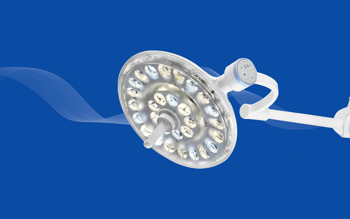 Dimmable LED Surgical Light for Multi-Procedure Rooms with Shadow-Free Field Characteristics and Adjustable Diameter Control