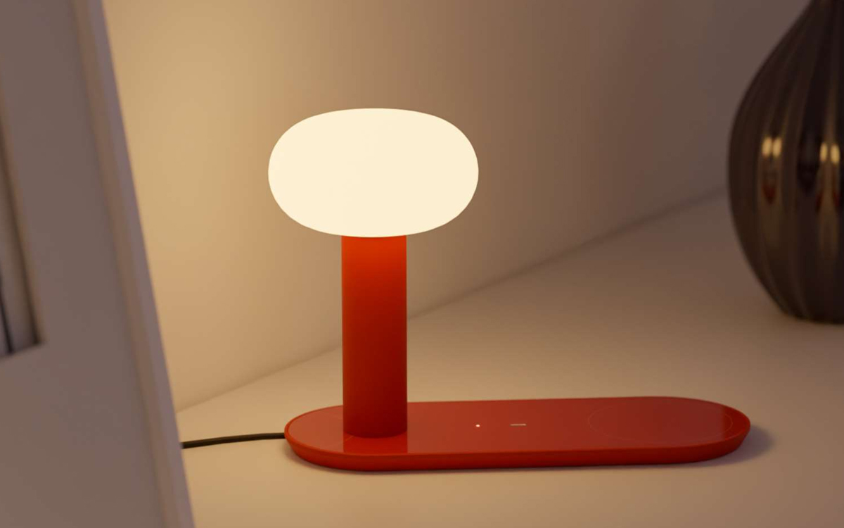 Dimmable Table Lamp with Wireless Charging Dock for Nightstands, Reading Corners, and Workstations