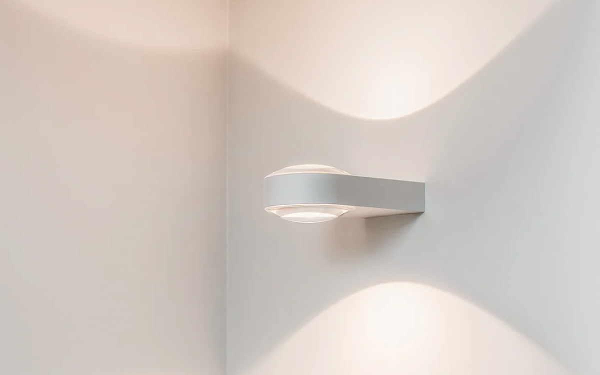 Dimmable Wall-Mounted LED Light with Ambient Upward and Downward Glow for Bathrooms, Hallways, and Stairwells